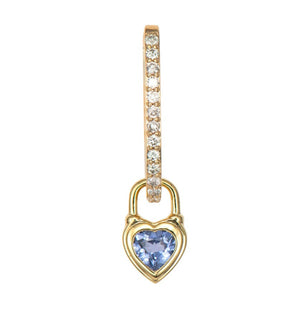 14KYG SINGLE BEATING HEART SAPPHIRE CHARM