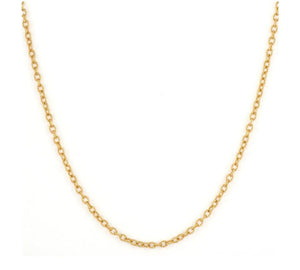 14KYG 22" TEXTURED OVAL LINK CHAIN