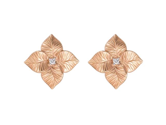 18k Rose Gold Small Flower Earrings