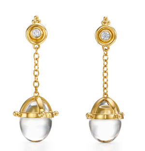 18K Diamond Amulet Drop Earrings