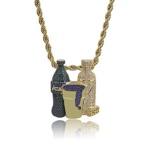 Drinks With Friends Crystal Pave Statement Necklace