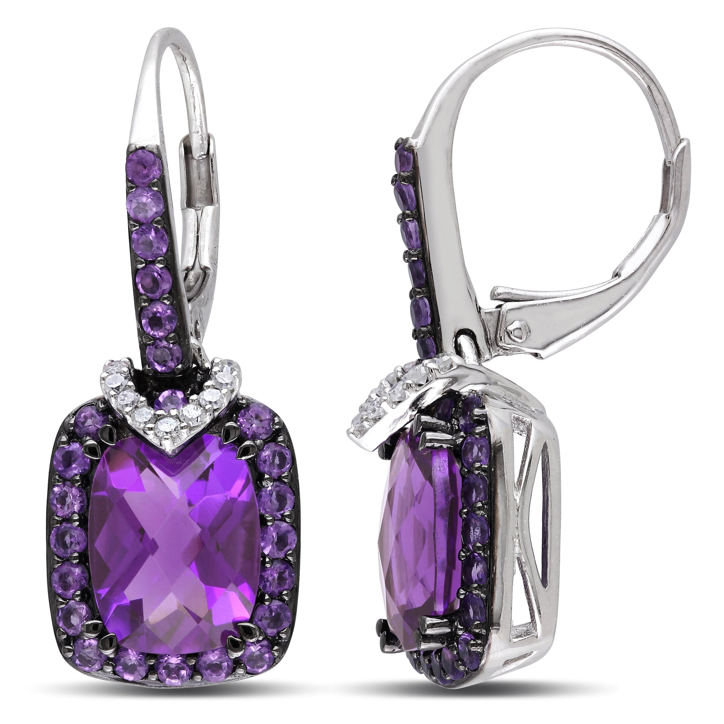 Purple Topaz Crystal Earrings
