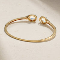 Grapevine Moonstone and Diamond Bangle