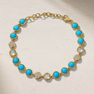 Bubble Turquoise and Diamond Bracelet