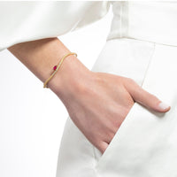 Wave Ruby and Diamond Bangle