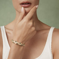 Riva Surge Emerald and Diamond Bangle