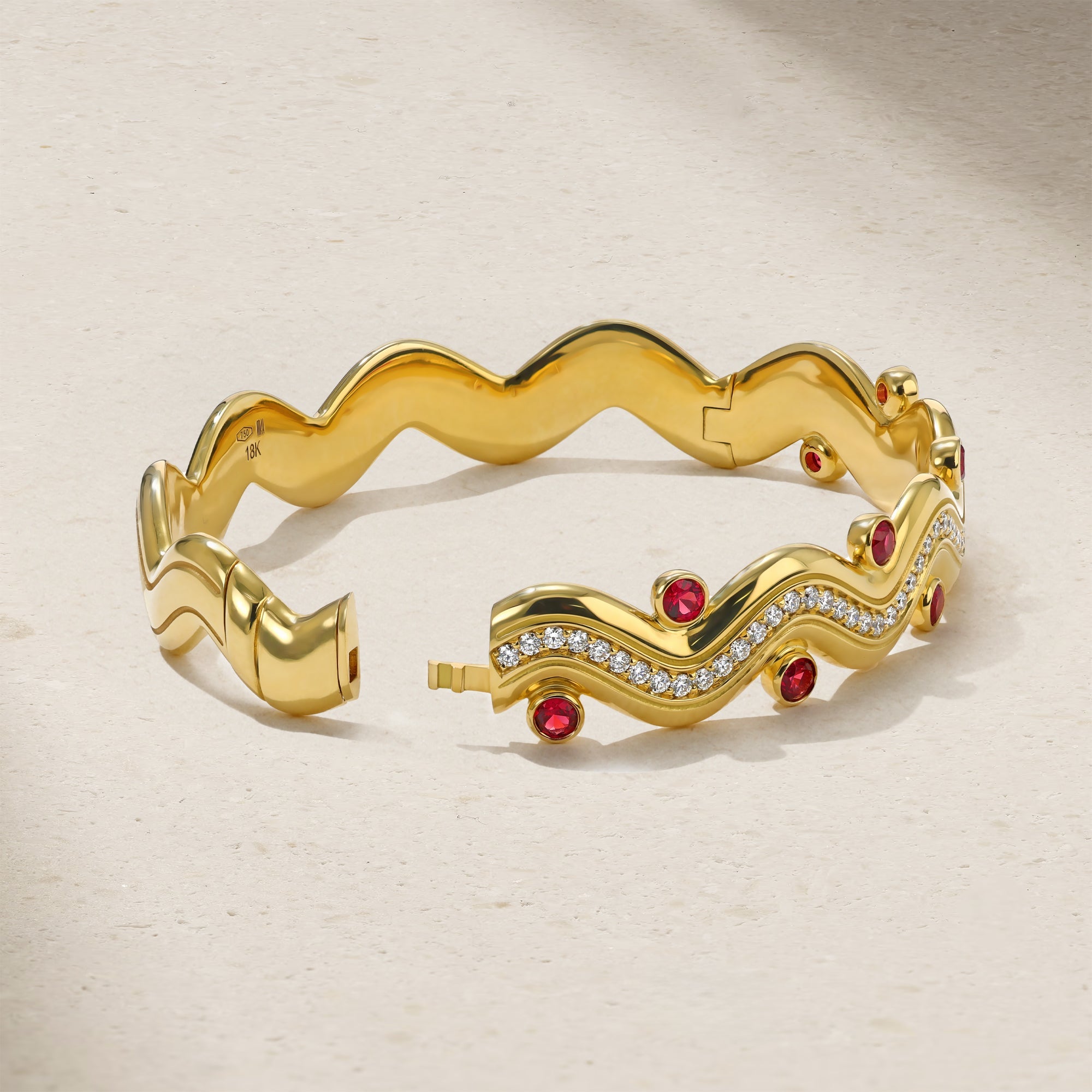 Riva Surge Ruby and Diamond Bangle