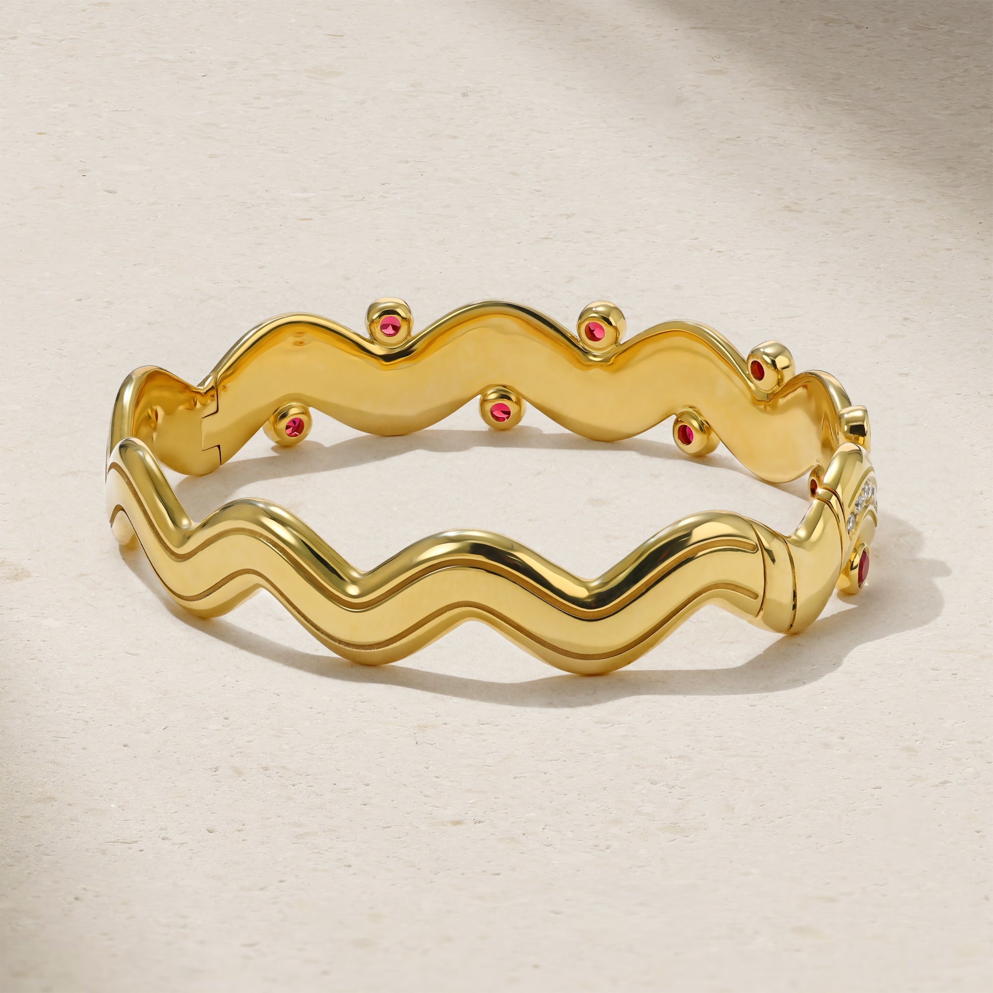 Riva Surge Ruby and Diamond Bangle