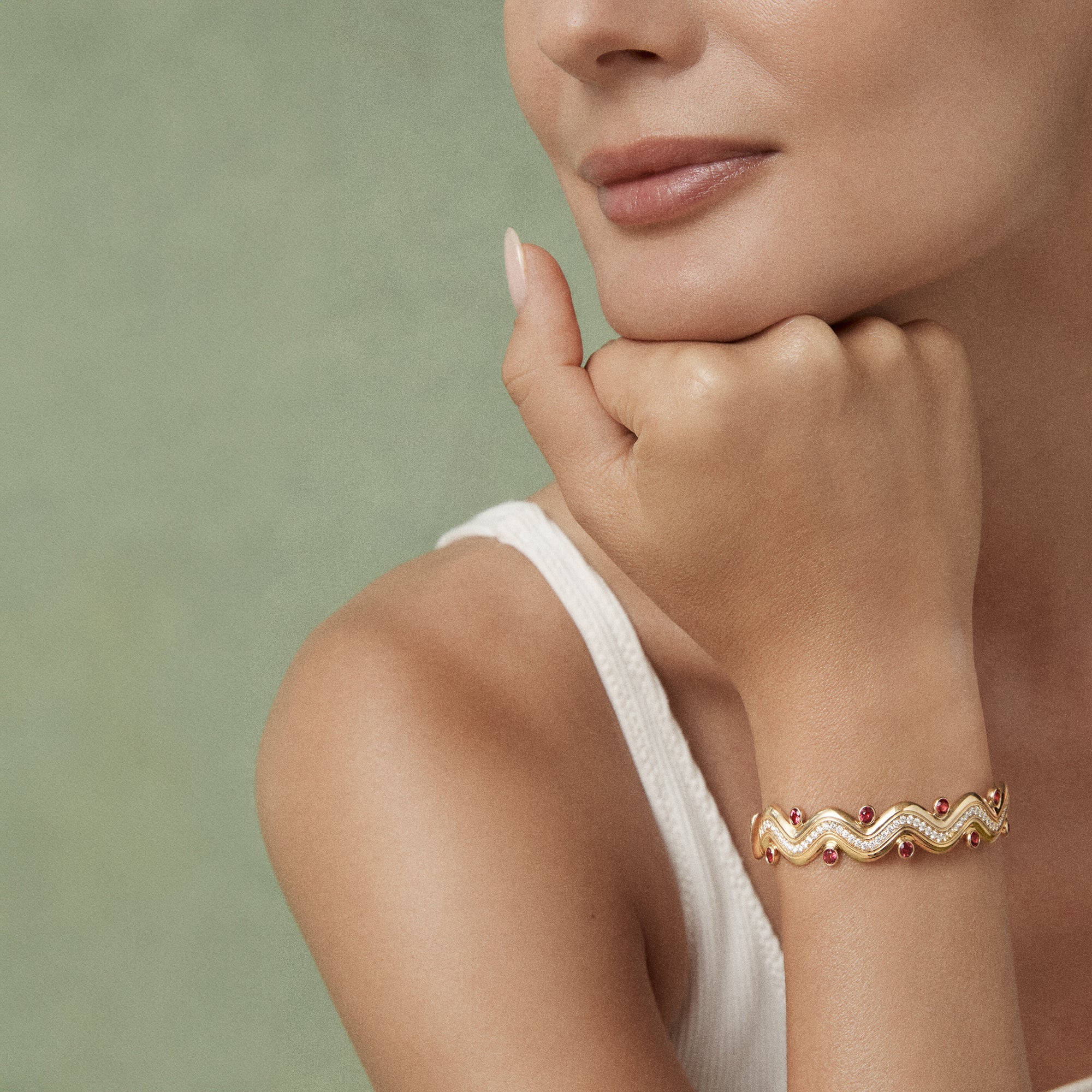 Riva Surge Ruby and Diamond Bangle