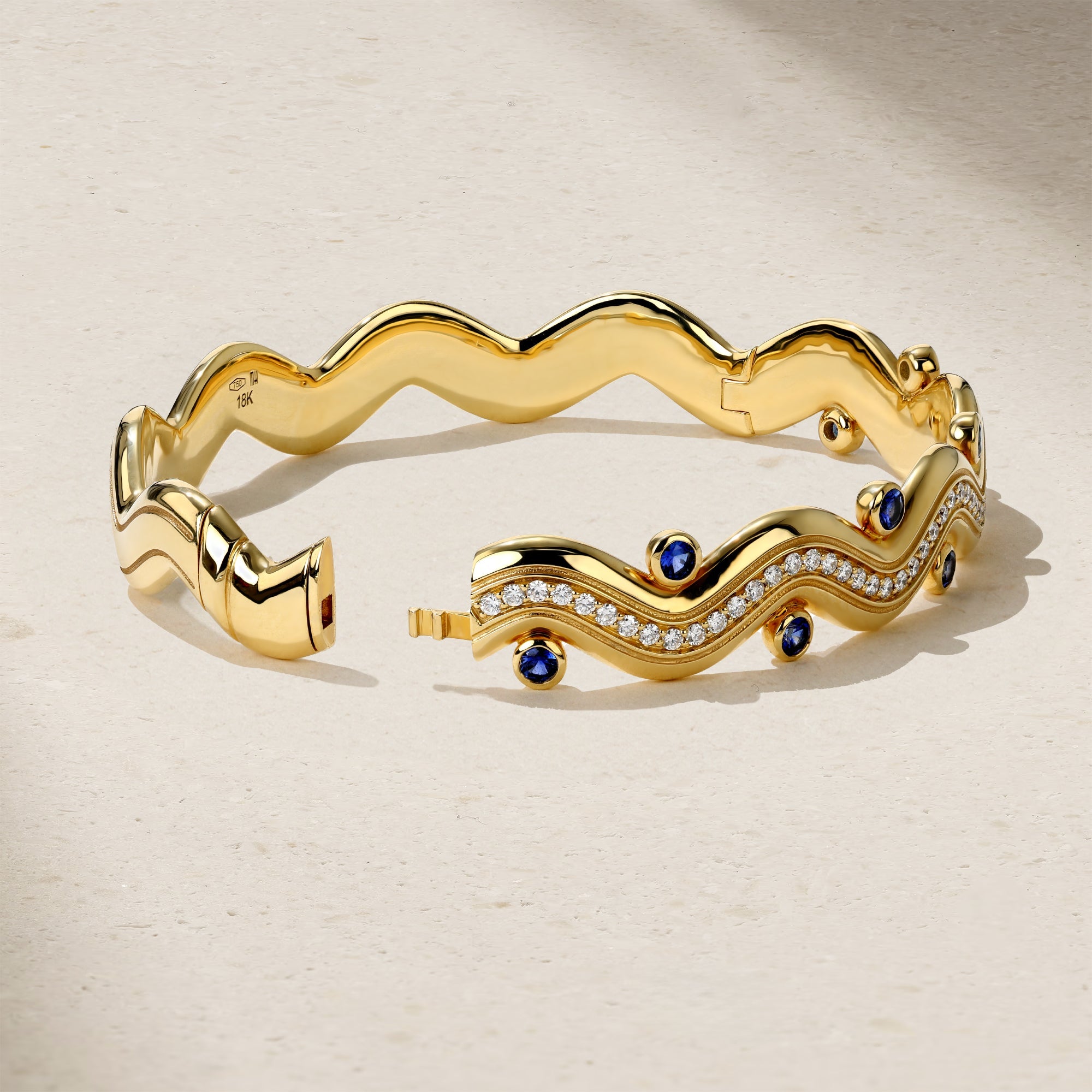 Riva Surge Sapphire and Diamond Bangle