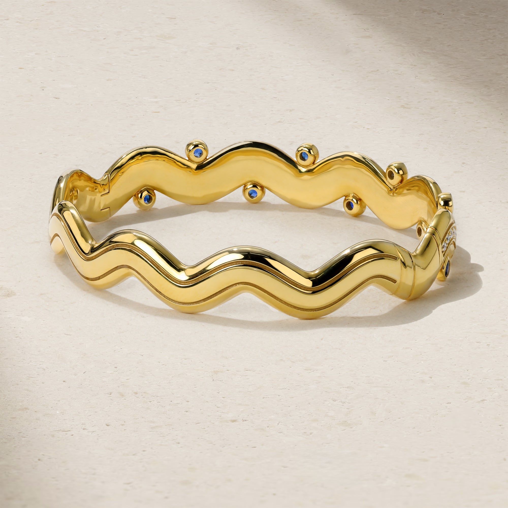 Riva Surge Sapphire and Diamond Bangle