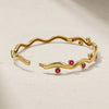 Riva Wavy Ruby Bangle