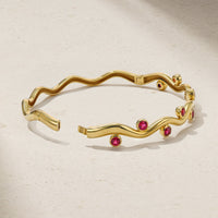 Riva Wavy Ruby Bangle