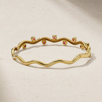 Riva Wavy Ruby Bangle