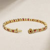 Bubbly Classic Ruby and Diamond Tennis Bracelet