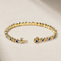 Bubbly Classic Sapphire and Diamond Tennis Bracelet