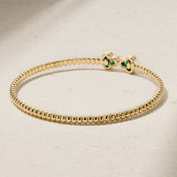 Trinity Emerald Flexible Bangle