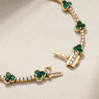 Trinity Emerald and Diamond Tennis Bracelet