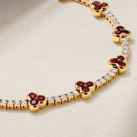 Trinity Ruby and Diamond Tennis Bracelet