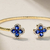 Felicity Sapphire and Diamond Beaded Bangle