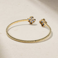 Felicity Sapphire and Diamond Beaded Bangle