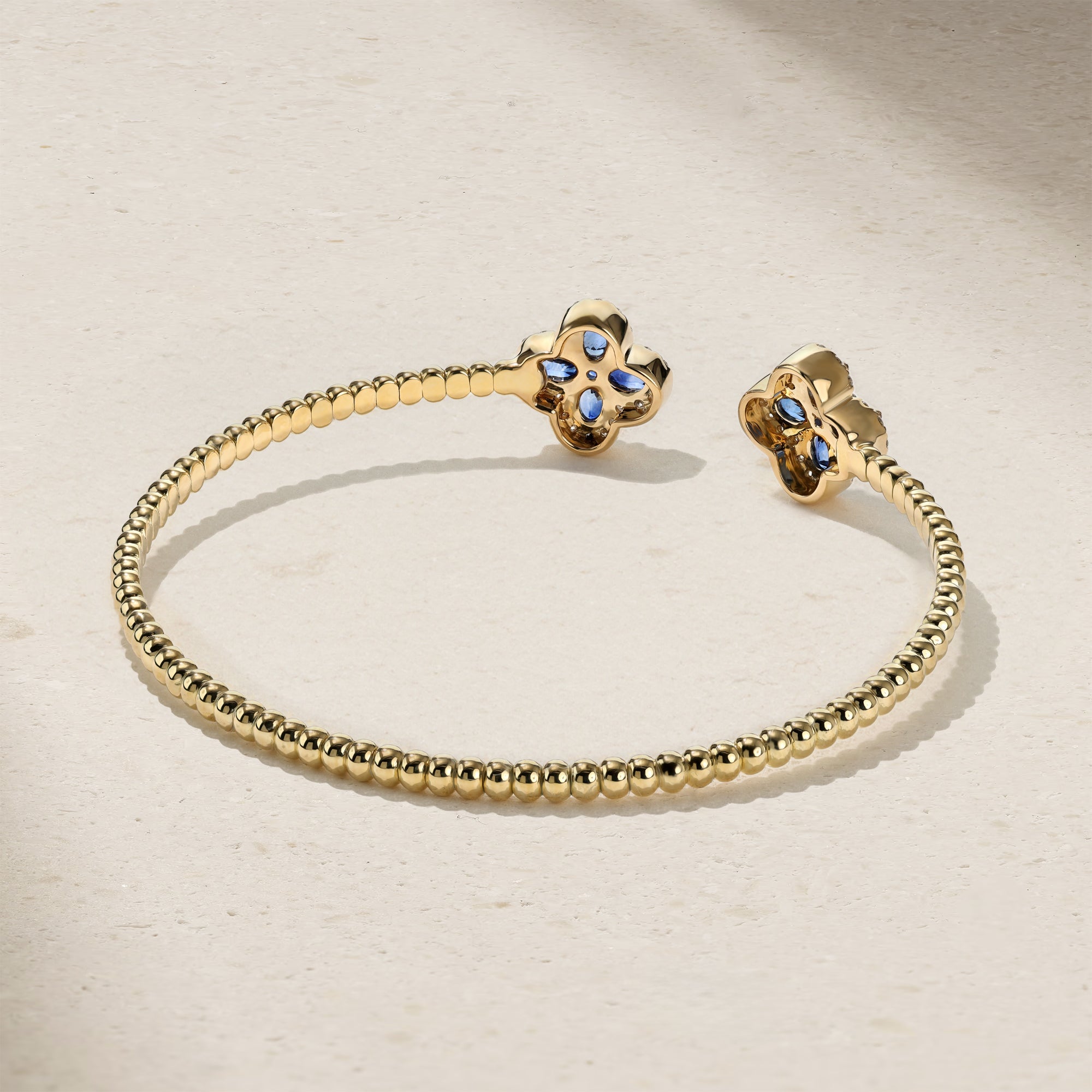 Felicity Sapphire and Diamond Beaded Bangle