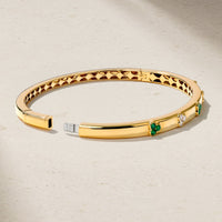 Trinity Emerald and Diamond Bangle