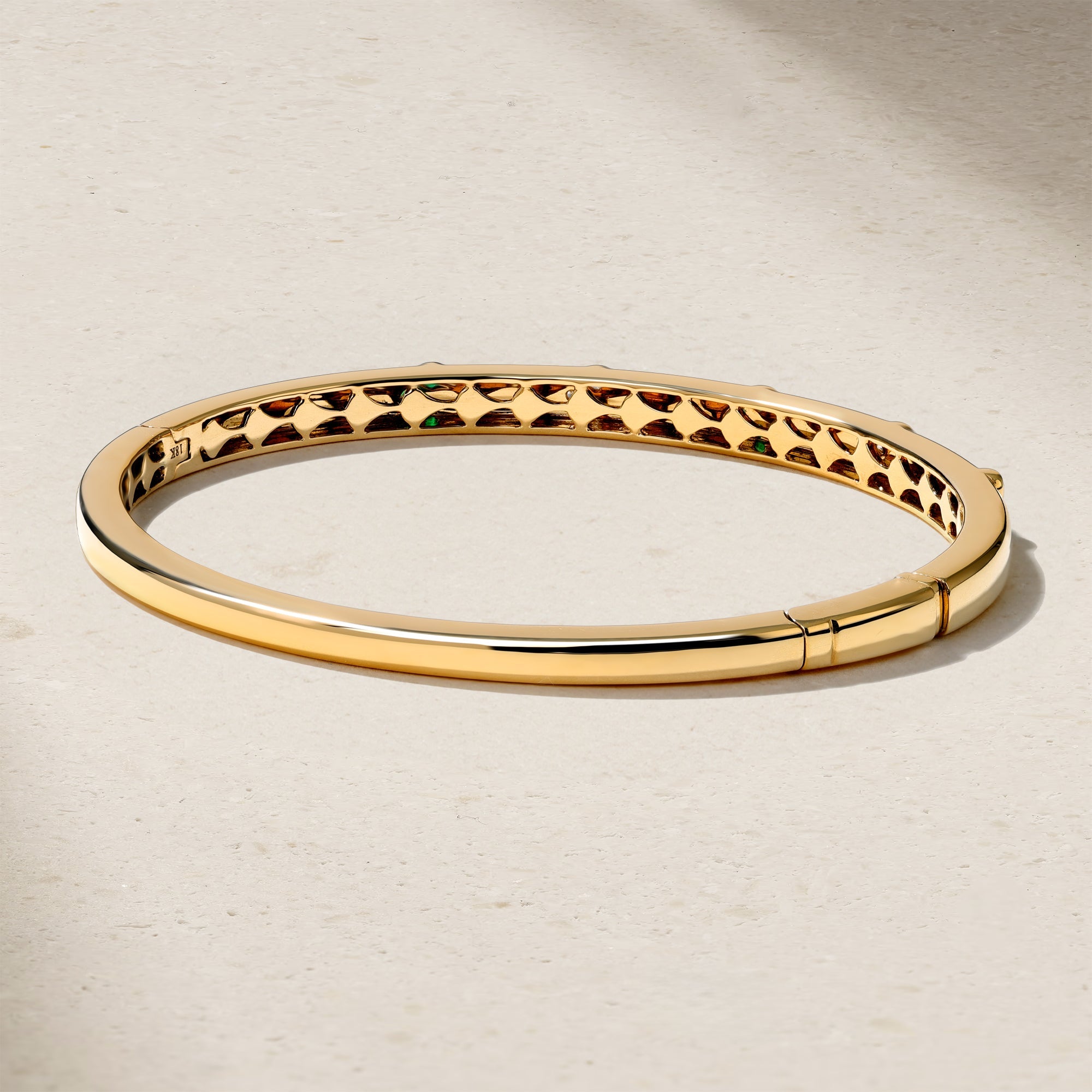 Trinity Emerald and Diamond Bangle