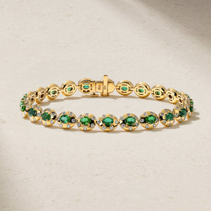 Aurum Oval Emerald Bracelet