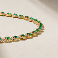Aurum Oval Emerald Bracelet