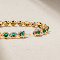 Aurum Oval Emerald Bracelet