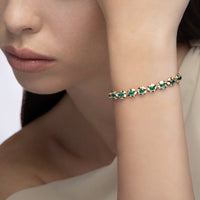 Aurum Oval Emerald Bracelet