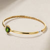 Single Gumdrop Green Tourmaline Bangle