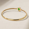 Single Gumdrop Green Tourmaline Bangle
