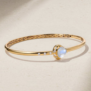 Single Gumdrop Moonstone Bangle