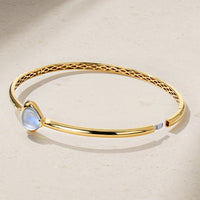 Single Gumdrop Moonstone Bangle