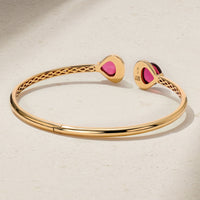 Double Gumdrop Pink Tourmaline Bangle