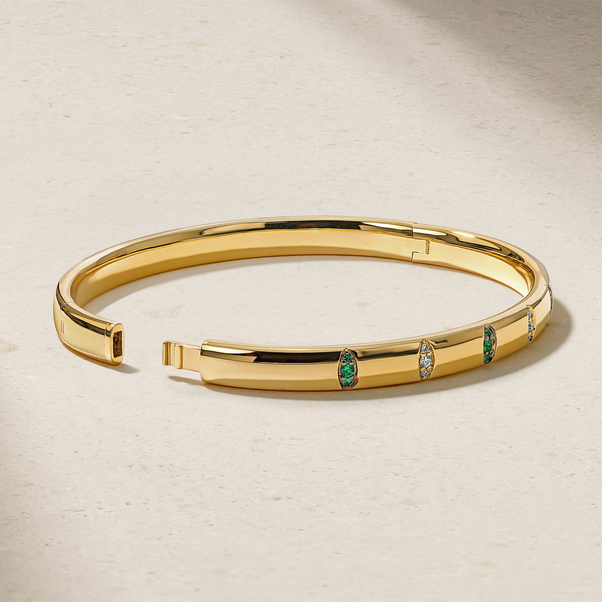 Guardian Pavé Emerald Bangle