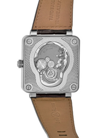 Bell & Ross Instruments BR 01 Laughing Skull Light Stainless Steel & Diamond Mens Watch