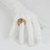 Bulgari Serpenti Tubogas 18K Rose Gold Diamond Lady's Ring