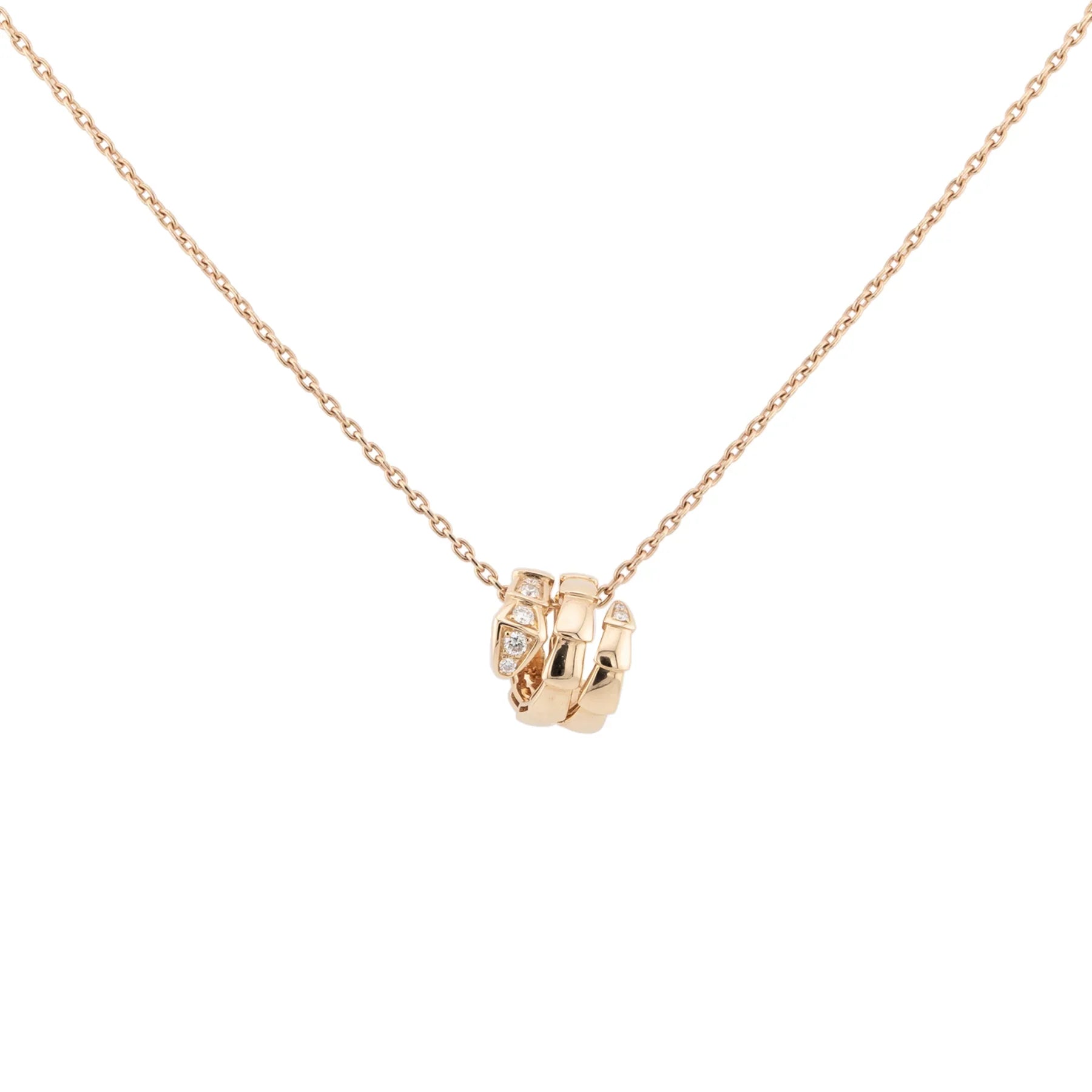 Bulgari 18K Rose Gold Serpenti Viper Lady's Necklace