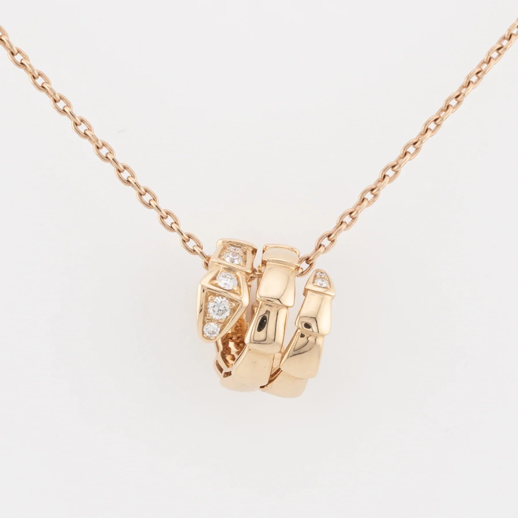 Bulgari 18K Rose Gold Serpenti Viper Lady's Necklace