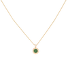 Bulgari 18K Rose Gold  with Green Jade and Pave Diamonds Lady's Necklace