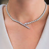 Bulgari 18K White Gold Serpenti Viper  with Full Pave Diamonds Lady's Necklace