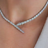 Bulgari 18K White Gold Serpenti Viper  with Full Pave Diamonds Lady's Necklace