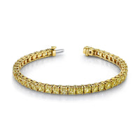 Fancy Yellow Asscher Diamond Bracelet