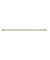 Fancy Yellow and White Asscher Diamond Straight Line Bracelet
