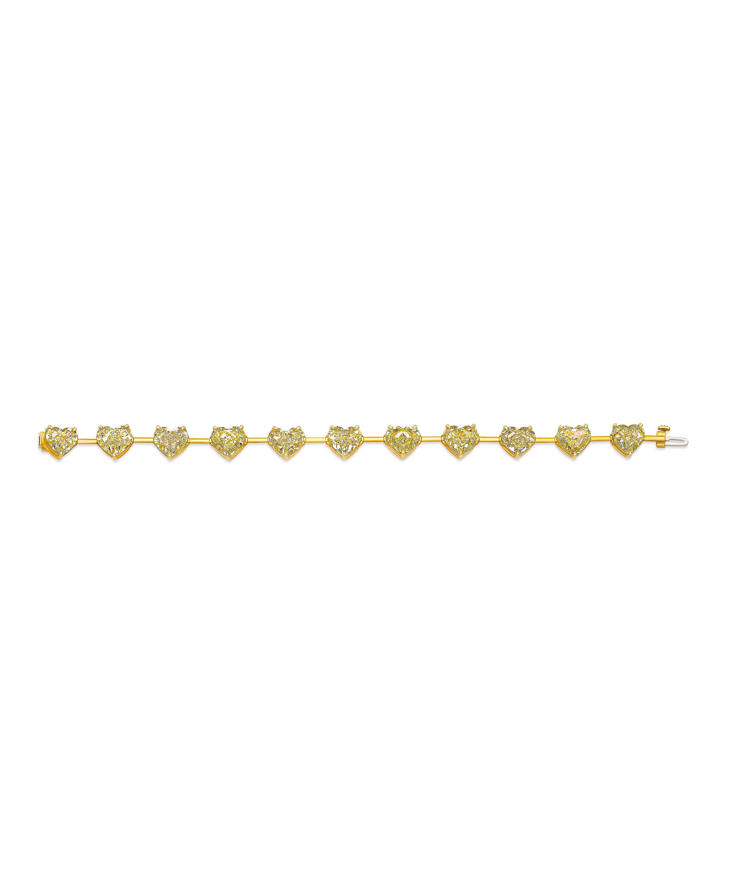 Fancy Yellow Heart Diamond Bracelet
