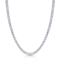 19.38 Carat Bezel-Set Diamond Necklace