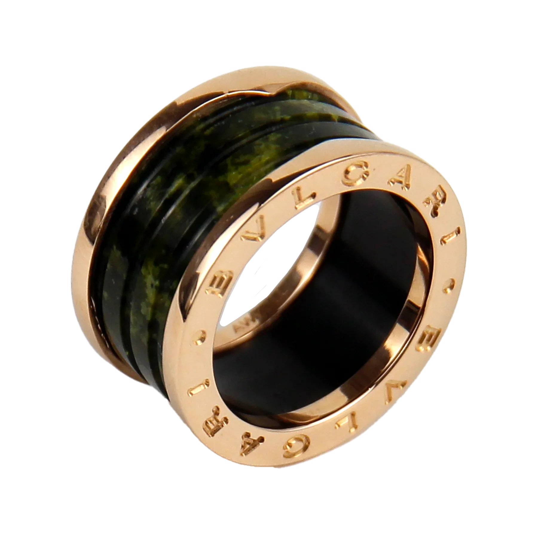 Bulgari B.Zero1 Bohenite Green Marble Lady's Ring